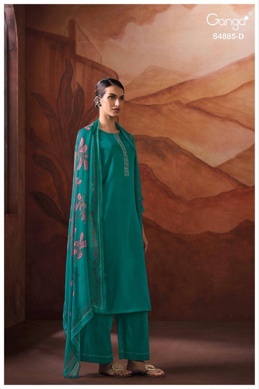 LVESSA 4885 By Ganga Fashion Stylish Beautiful Colourful Cotton Dresses At Wholesale Price